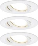 Paulmann LED Einbauleuchte Nova Plus 3er-Set wei&szlig; matt schwenkbar &Oslash; 9,3 cm