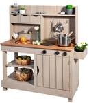 Muddy Buddy Matschk&uuml;che Explorer warmgrau 102 x 40 x 105 cm