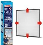 tesa Fliegenschutz-Fenster FALT 80 x 80 - 140 x 140 cm anthrazit/anthrazit