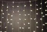 TrendLine LED Lichtervorhang Sterne 1,0 x 2,0 m warmwei&szlig; mit Timer