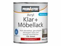 Primaster Klar und Möbellack 750 ml farblos seidenmatt GLO765152827