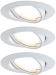 Paulmann LED Einbauleuchte Base Coin 3er Basisset wei&szlig; 9 cm schwenkbar