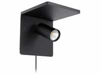 Eglo LED Wandleuchte Ciglie Spot schwarz 18 x 18 cm GU10 warmweiß