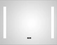 DSK LED Lichtspiegel Silver Time 80x60 cm