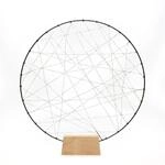 Konstsmide LED Metallsilhouetten Ring mit Holzfu&szlig; schwarz 60 x 5 x 64 cm