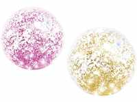 Intex Wasserball Transparent Glitter Beach Balls GLO691452089