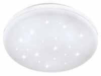 Eglo LED Deckenleuchte Frania-S weiß Ø 28 cm mit Kristalleffekt warmweiß