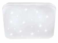 Eglo LED Deckenleuchte Frania weiß 28 x 28 cm mit Kristalleffekt warmweiß