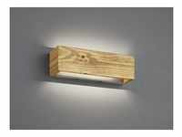 Trio Leuchten LED-Wandleuchte Brad nickel antik Holz Up- & Downlight