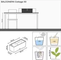 Lechuza Balkonkasten Balconera Cottage 50 sandbraun