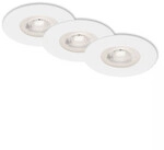 Briloner 3er Set LED Einbauleuchte Kulana wei&szlig; &Oslash; 9 cm warmwei&szlig;