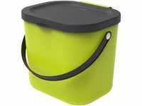 Rotho Mülltrennungssystem Albula 6 L lime green Recyclingbehälter GLO655400991