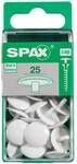Spax Abdeckkappen wei&szlig; zum stecken (stift) - 25 Stk.