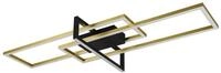 Trio LED Deckenleuchte Salinas schwarz, gold, Switch Dimmer