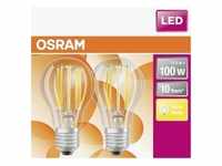 Osram LED Leuchtmittel Retro Classic E27 11W 2er-Pack warmweiß, klar