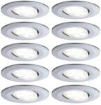 Paulmann LED-Einbauleuchte Calla &Oslash; 9 cm neutralwei&szlig; chrom matt dimmbar 10er Set
