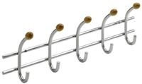Hettich Garderobenleiste 5 Haken 43,0 x 13,5 x 6,5 cm silber