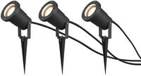 Trio Gartenstrahler 3er Spot Ubangi anthrazit GU10