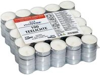 Villa Verde Teelichter &Oslash; 3,4 x 1,4 cm wei&szlig; 100er Pack