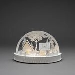 Konstsmide LED Holzsilhouette H&auml;user 30cmx15cmx18cm, Batterie