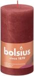 Bolsius Rustik Stumpenkerze zartes rot, H&ouml;he: 13 cm, &Oslash; 6,8 cm