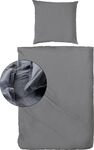 Renforc&eacute; Bettw&auml;sche Stone-Washed anthra, 135 x 200 cm