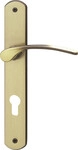 S&uuml;dmetall T&uuml;rgriff-Garnitur Langschild Amos PZ Messing br&uuml;niert bronze 225 x 37 mm