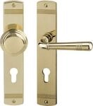 Alpertec PZ-Langschildgarnitur Sale rechts Messing gold abgerundet