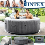 Intex 128440, Intex Pure SPA Bubble Massage Greywood Deluxe &Oslash; 196 x 71 cm Grau