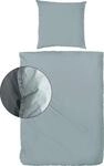 Vario Bettw&auml;sche Renforce Stone washed graugr&uuml;n, 135 x 200 cm