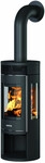 Justus Kaminofen Mino Trios 2.0 Stahl schwarz mit Abdeckplatte Guss schwarz 5,5 kW