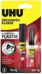 UHU Sekundenkleber Plastik Tube 2 g + Aktivator 3 ml