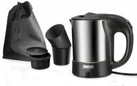 Unold Reiseblitzkocher 18575 Edelstahl-Schwarz Fassung 0,5 Liter, 1000 Watt