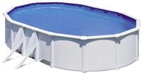 Gre Stahlwandpool Fidji oval 610 x 375 x 120 cm wei&szlig;