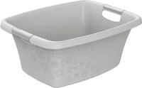 Rotho W&auml;schewanne Flowers 25 L k&uuml;hles grau