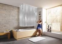 Kleine Wolke Duschrollo f&uuml;r Badewannen 132 + 62 x 240 cm milky