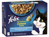 Felix Sensations Geschmacksvielfalt vom Wasser Katzenfutter 12 x 85g...