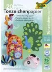 Glorex Tonzeichenpapierblock 130g/m&sup2; sortiert A4 20 Blatt