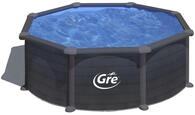 Gre Stahlwandpool Granada rund &Oslash; 350 x 132 cm, graphit