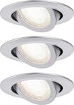 Paulmann LED Einbauleuchte 3er-Set chrom schwenkbar