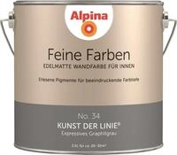 Alpina Feine Farben Wandfarbe No. 34 Kunst der Linie - expressives graphitgrau...