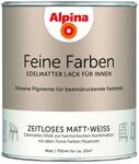 Alpina Feine Farben Lack Zeitloses Matt-Wei&szlig; 750 ml