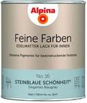 Alpina Feine Farben Lack No. 16 Steinblaue Sch&ouml;nheit - blaugrau 750 ml