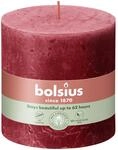 Bolsius Rustik Stumpenkerze zartes rot, H&ouml;he: 10 cm, &Oslash; 10 cm