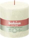Bolsius Rustik Stumpenkerze weiche perle, H&ouml;he: 10 cm, &Oslash; 10 cm
