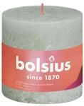Bolsius Rustik Stumpenkerzen nebliges gr&uuml;n, H&ouml;he: 10 cm, &Oslash; 10 cm