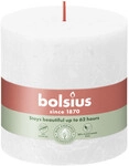 Bolsius Rustik Stumpenkerze wolkiges wei&szlig;, H&ouml;he: 10 cm, &Oslash; 10 cm