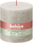 Bolsius Rustik Stumpenkerzen sandgrau, H&ouml;he: 10 cm, &Oslash; 10 cm
