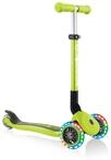 Globber Scooter Junior Foldable Lights limegr&uuml;n mit Leuchtrollen