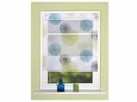 Home Wohnideen Raffrollo Pusteblume blau-grün 130 x 100 cm